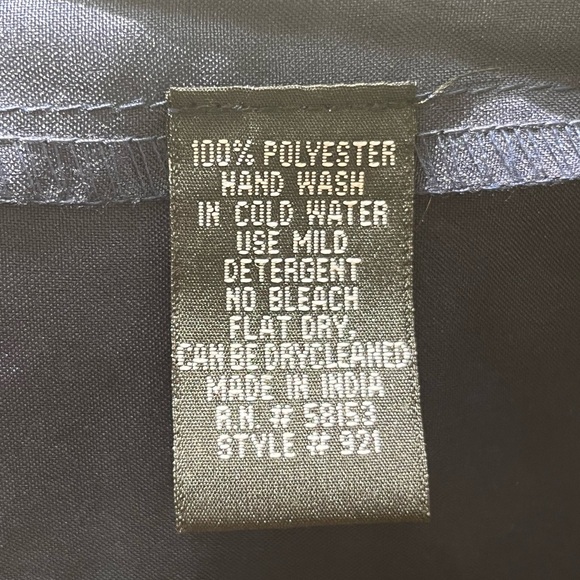 Chaudry Boho Patchwork Tiered Maxi Skirt Blue Floral Paisley Smocked Waist S - Picture 9 of 10